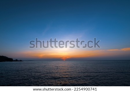 sunset over the sea of colorful cloud and sky sunset or sunrise: Dramatic sunset in twilight, Beautiful of sky