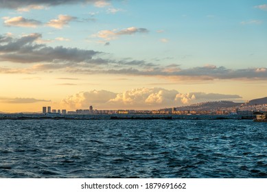 Sunset Over The Sea In Izmir, Turkey