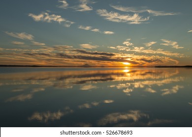 Sunset Over Skilak Lake In Kenai National Wildlife Refuge, Alaska.