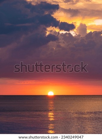 sunset over Sulu sea as seen from Cauayan, Negros Occidenal.