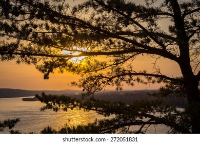 Sunset Over The Susquehanna River.