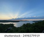 Sunset over table rock lake