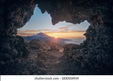 Sunset Over Teide, Tenerife, Spain