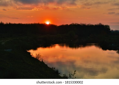 Sunset Over The Terkos Lake