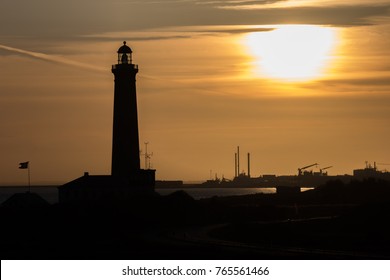 Sunset Over The Town Of Skagen In Northern Denmark.