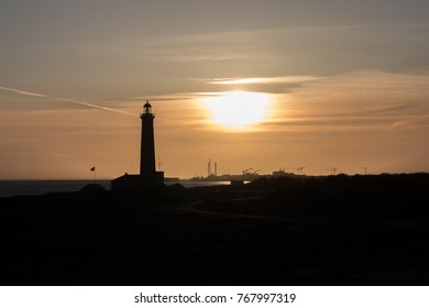 Sunset Over The Town Of Skagen In Northern Denmark.