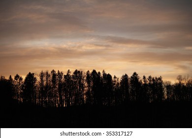 Sunset Over Treeline