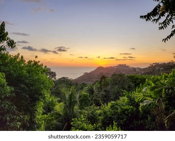 Sunset over a tropical rainforest - Powered by Shutterstock