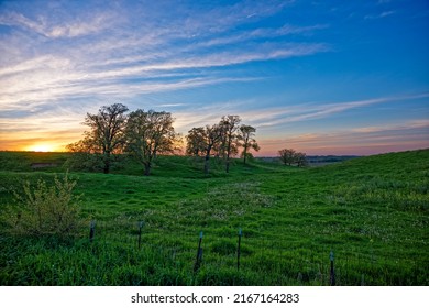 Sunset Over A Unknown Iowa Farm