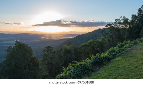 Sunset Over Valley, From Tamborine Mountain