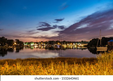 Sunset Over Warwick Cove In Rhode Island