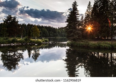 Sunset over water