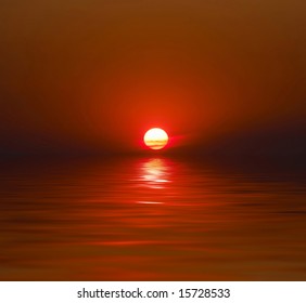 Sunset Over Water