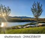 Sunset Over the Watercourse in Daybreak, South Jordan