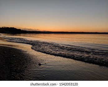 Sunset Over West Grand Traverse Bay From Clinch Park In Downtown Traverse City