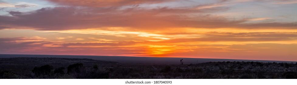 Sunset over West Texas near Odessa