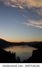 Sunset Over Whiskeytown Lake And Shasta Bally In The Whiskeytown National Recreation Area Near Redding, California.