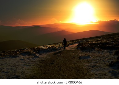 Sunset Over The Wicklow Mountains - Ireland