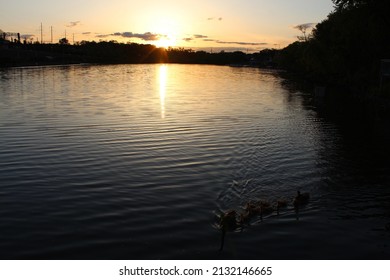 Sunset Overlooking Schuylkill River At Fairmount Park