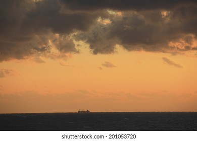 Sunset In The Pacific Ocean