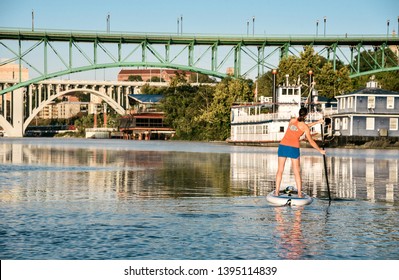 Sunset Paddling On The Tennessee River In Knoxville 