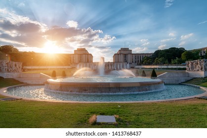 Sunset At Palais Du Trocadéro In Paris