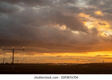 Sunset At Palma De Mallorca Airport