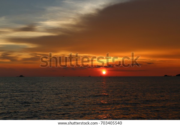 Sunset Pantai Remis Kuala Selangor Stock Photo Edit Now