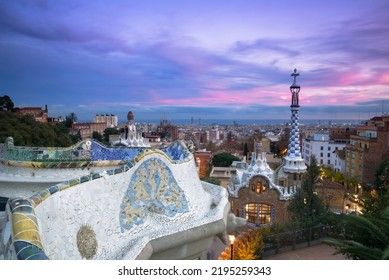 Sunset Of Park Güell, Barcelona