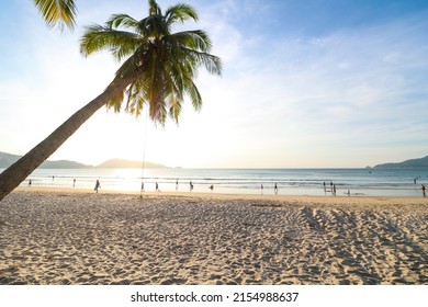 Sunset At Patong Beach, Phuket, Thailand.