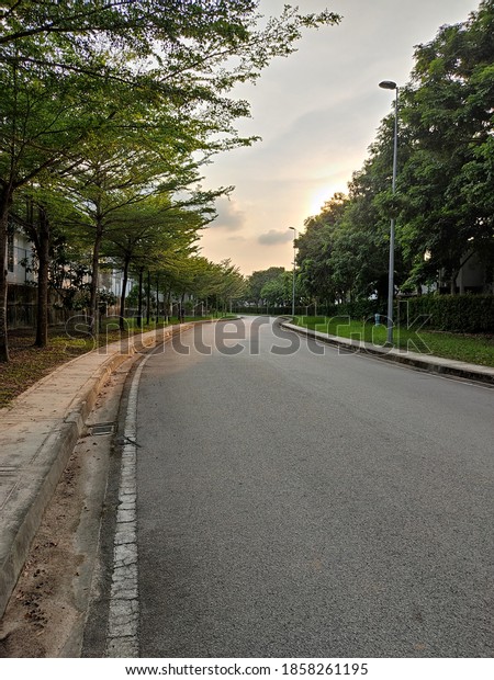 Sunset Peace Road Alam Impian Shah Stock Photo Edit Now 1858261195