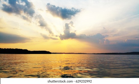 Sunset At Percy Priest Lake In Nashville, TN