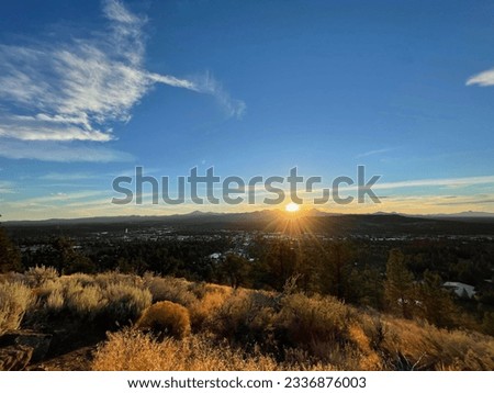 Sunset Photo from Pilot Butte State Park in Bend Oregon