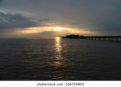 Sunset of pier