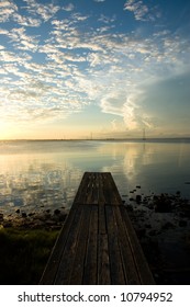 sunset at pier