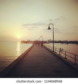 Sunset at pier