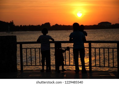 sunset at the pier