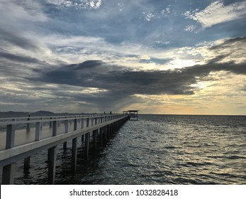 sunset pier view
