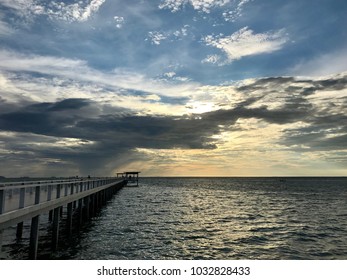 sunset pier view
