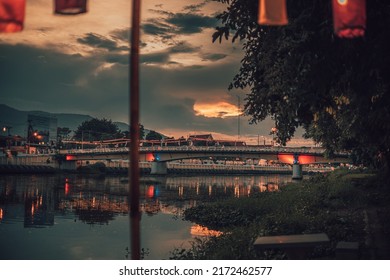 Sunset At Ping River Chiang Mai City