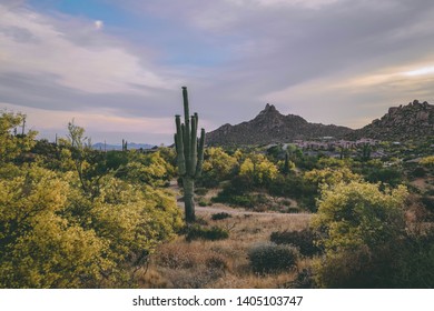 Sunset At Pinnacle Peak In North Scottsdale