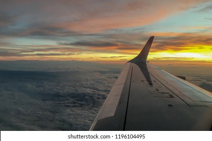 sunset from the plane