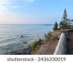 Sunset point lookout at Presque Isle in Marquette, Michigan USA. Lake Superior.