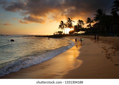 Sunset At Poipu Beach