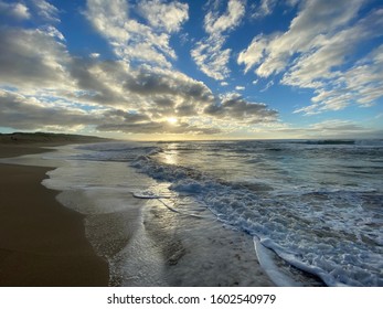 Sunset At Polihale Beach And State Park In Hawaii