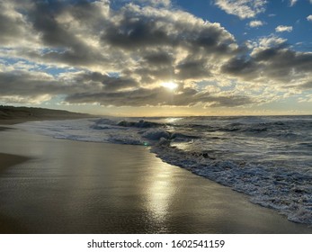 Sunset At Polihale Beach And State Park In Hawaii