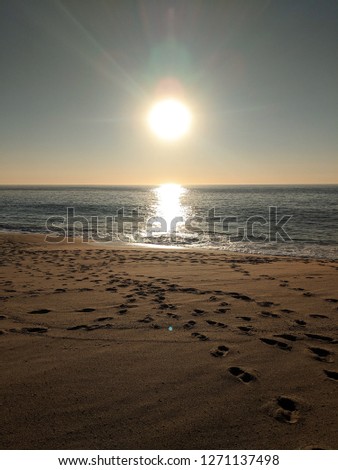 Sunset in portuguese beach