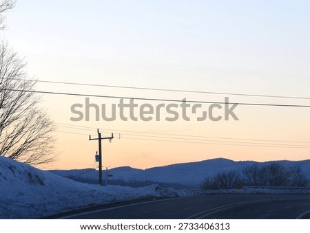 Sunset Powerlines in the mountains