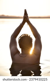sunset and pray to sun