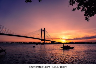 Sunset At Princep Ghat, Kolkata, Westbengal